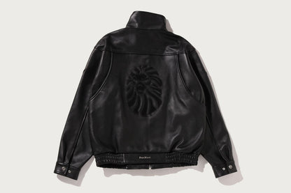 BAPE BAPE BLACK BELTED LEATHER BIKER