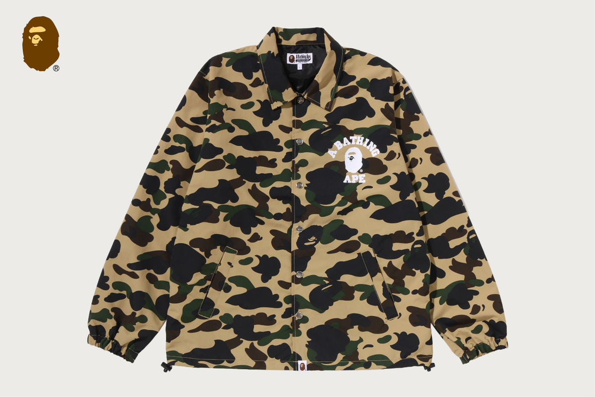 BAPE 1ST CAMO COLLEGE COACH JACKET