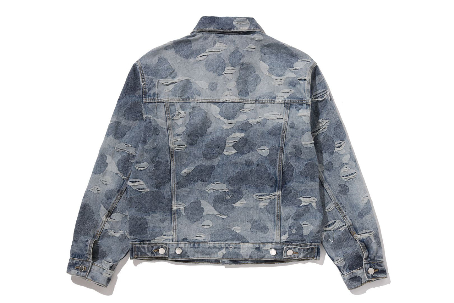BAPE SOLID CAMO JACQUARD DENIM TRUCKER JACKET