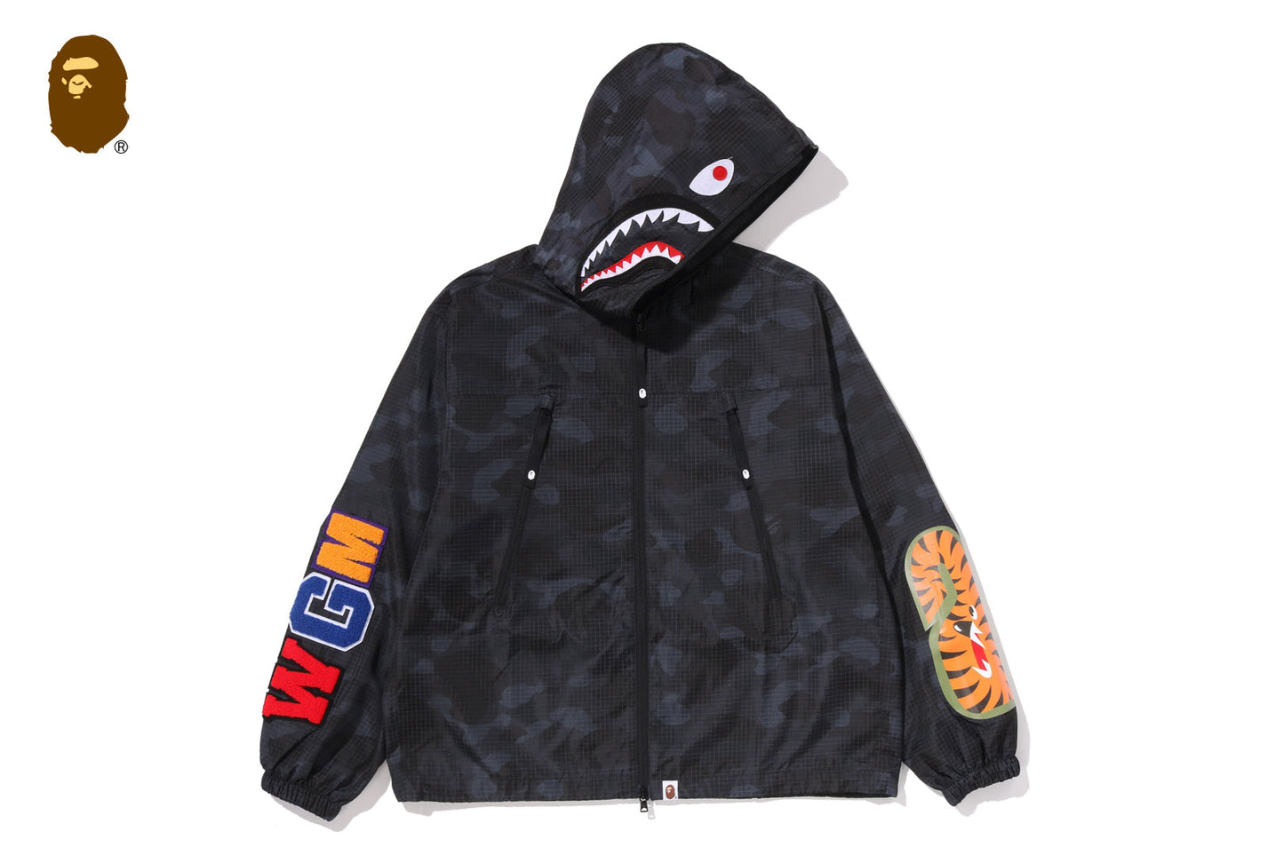 BAPE COLOR CAMO 反光耐磨鯊魚全拉鍊夾克