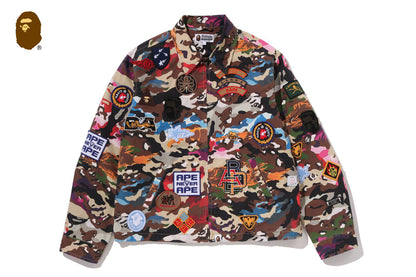 BAPE HYBRID CAMO MULTI BADGE JACKET