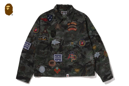 BAPE HYBRID CAMO MULTI BADGE JACKET