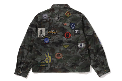 BAPE HYBRID CAMO MULTI BADGE JACKET