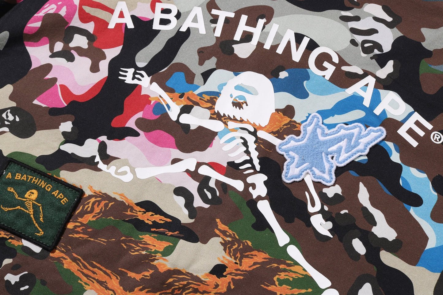 BAPE HYBRID CAMO 多標誌方形 cropped 外套
