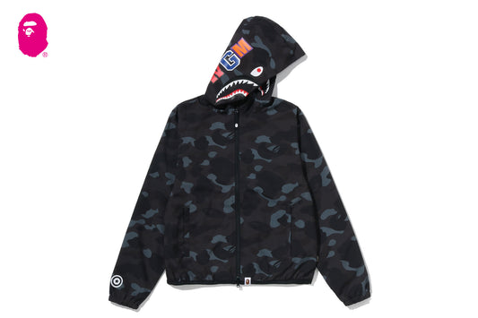 BAPE 彩色迷彩鯊魚連帽外套