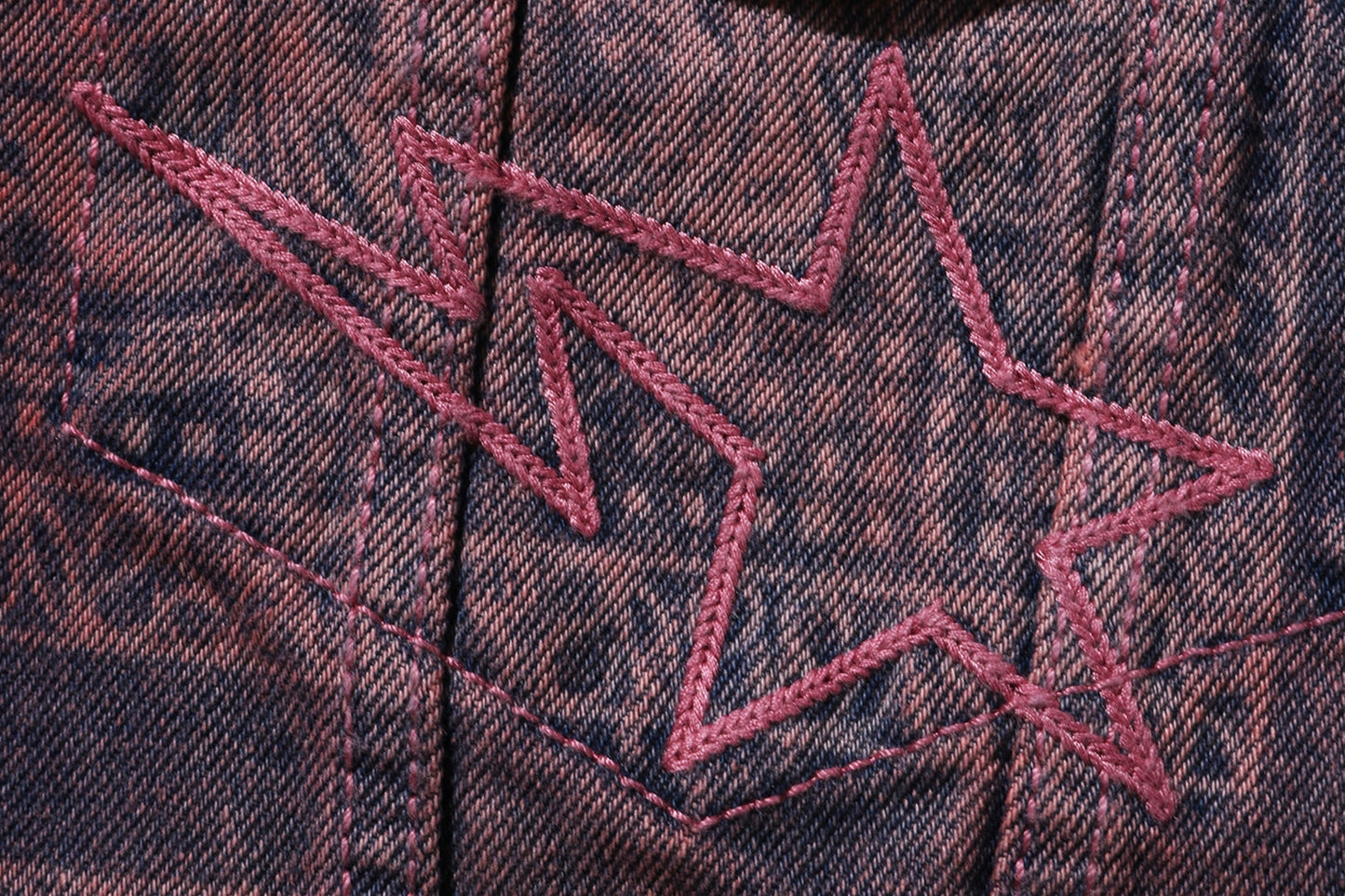 BAPE PAISLEY PATTERN DENIM BOXY CROPPED JACKET