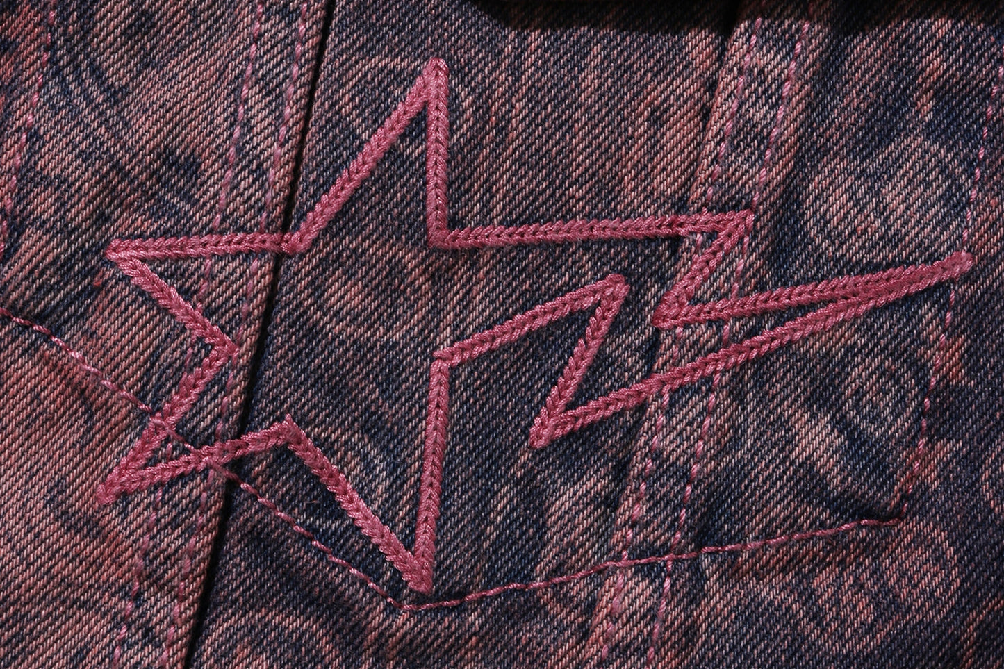 BAPE PAISLEY PATTERN DENIM BOXY CROPPED JACKET