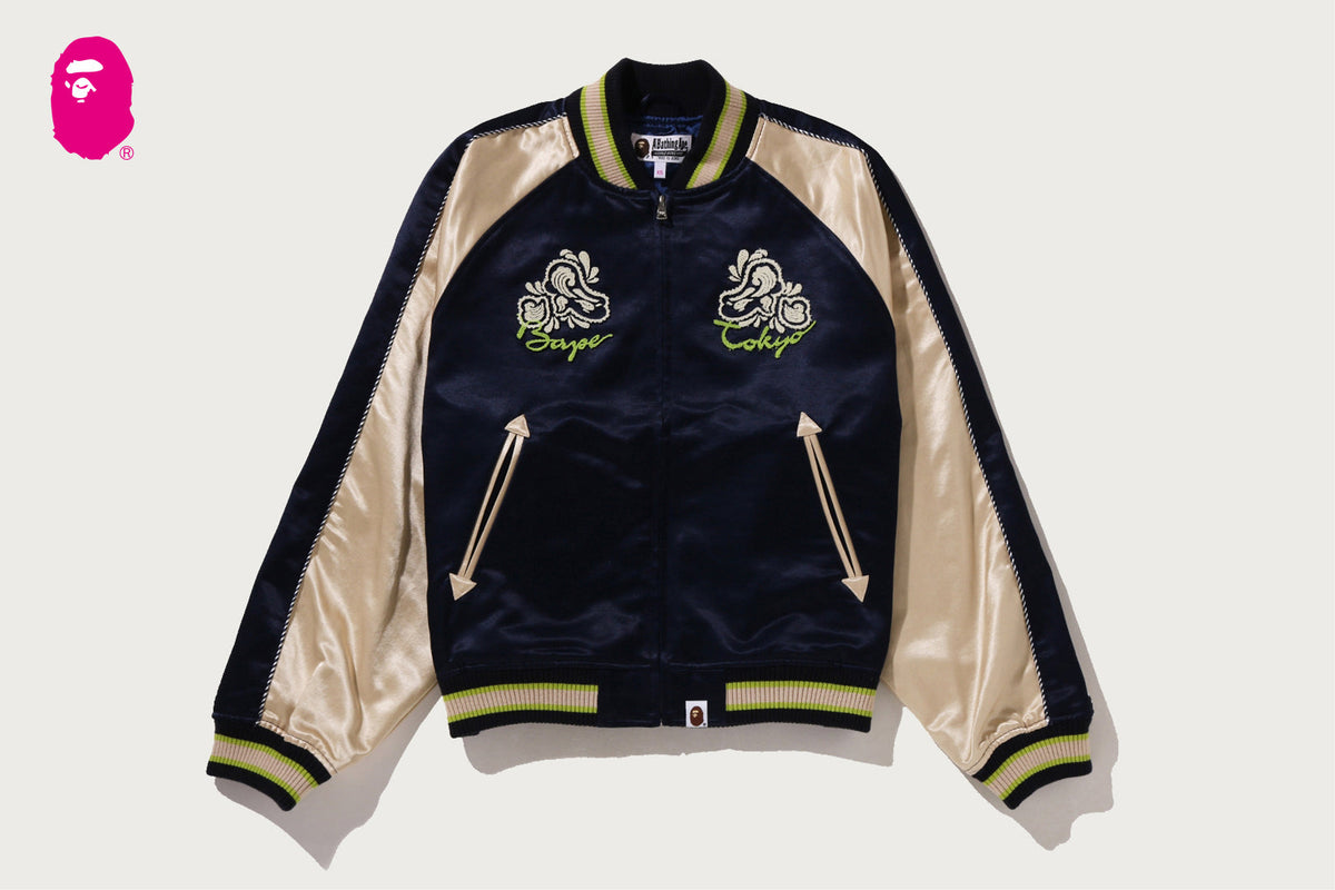 BAPE PAISLEY PATTERN APE HEAD SOUVENIR JACKET