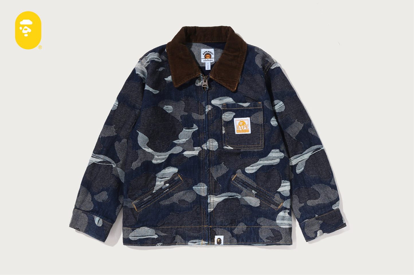 BAPE CAMO JACQUARD DENIM JACKET