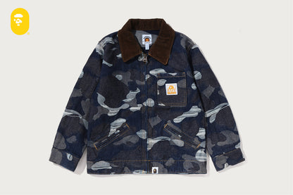 BAPE CAMO JACQUARD DENIM JACKET