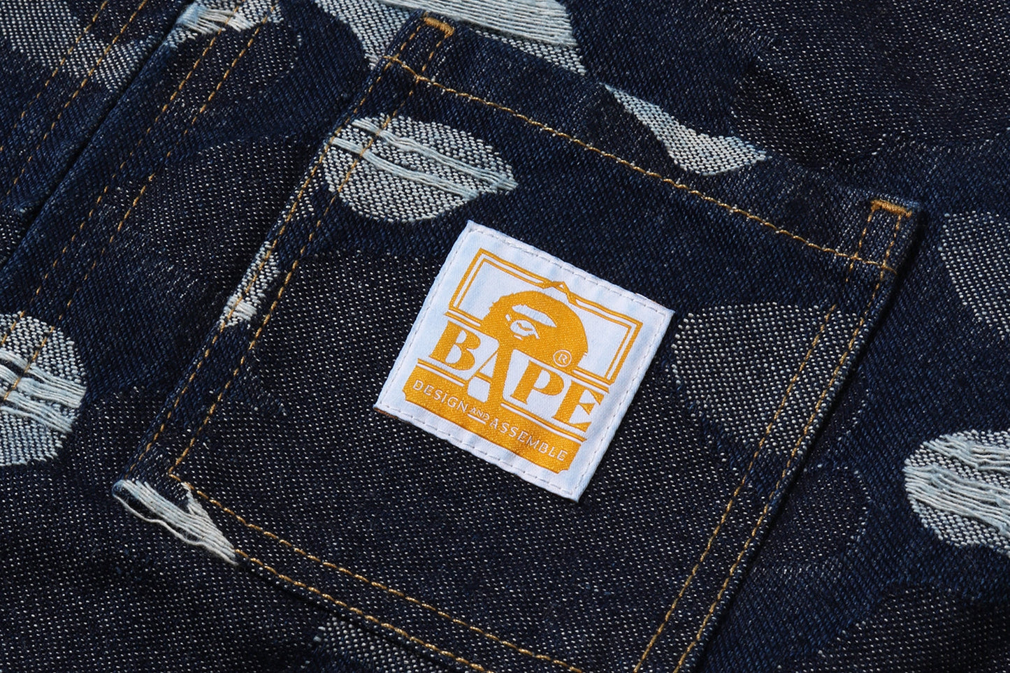 BAPE CAMO JACQUARD DENIM JACKET