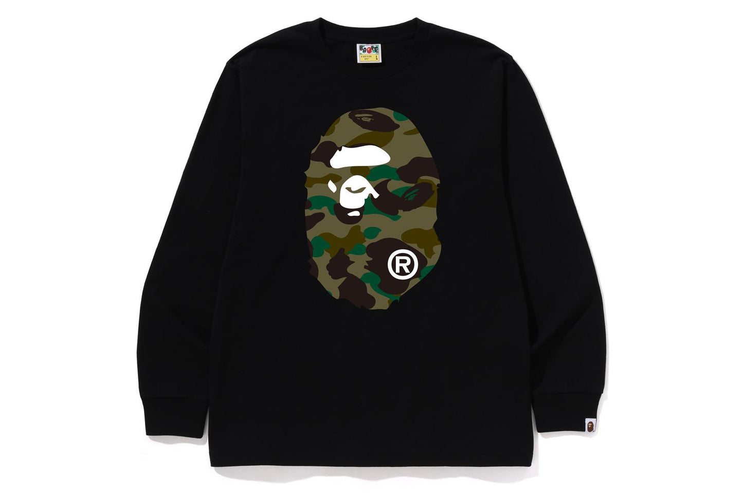 BAPE 1ST CAMO BIG APE HEAD 長袖T恤