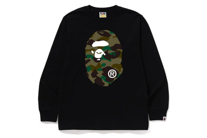 BAPE 1ST CAMO BIG APE HEAD 長袖T恤