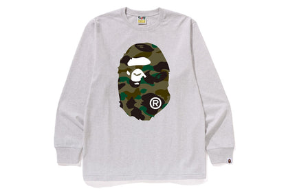 BAPE 1ST CAMO BIG APE HEAD 長袖T恤