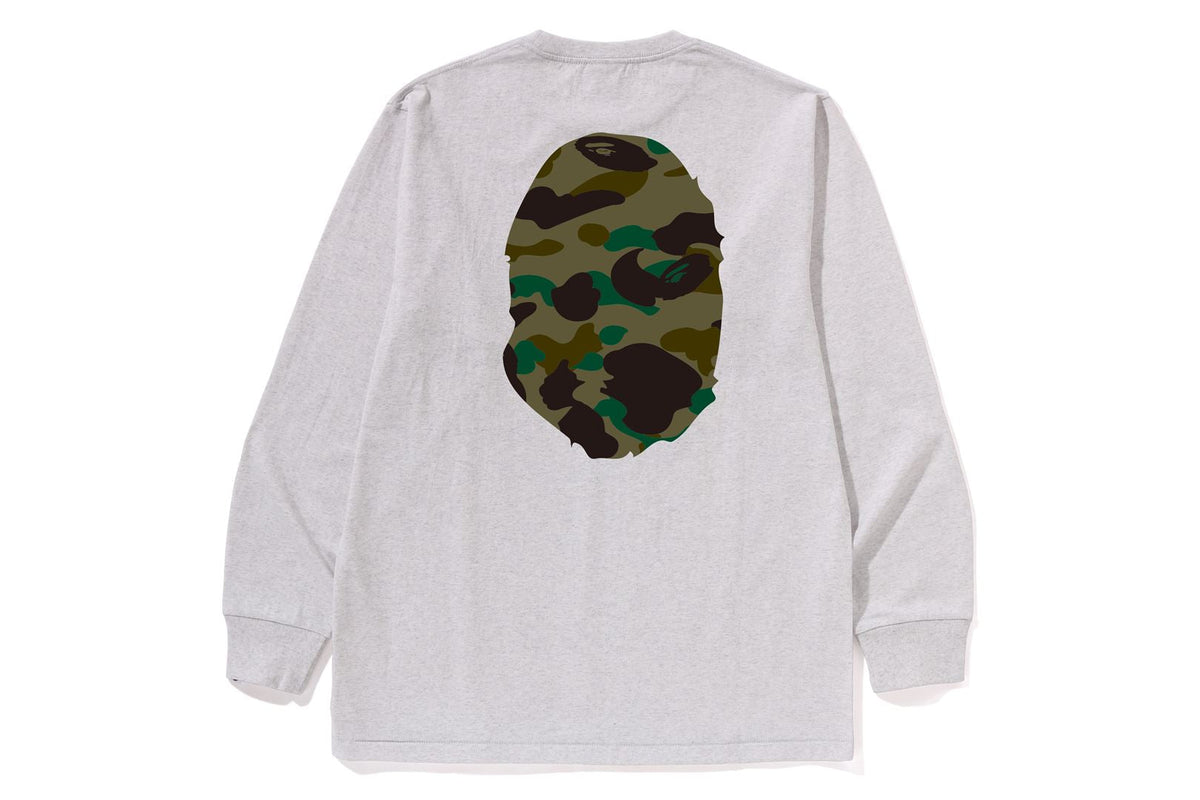 BAPE 1ST CAMO BIG APE HEAD 長袖T恤