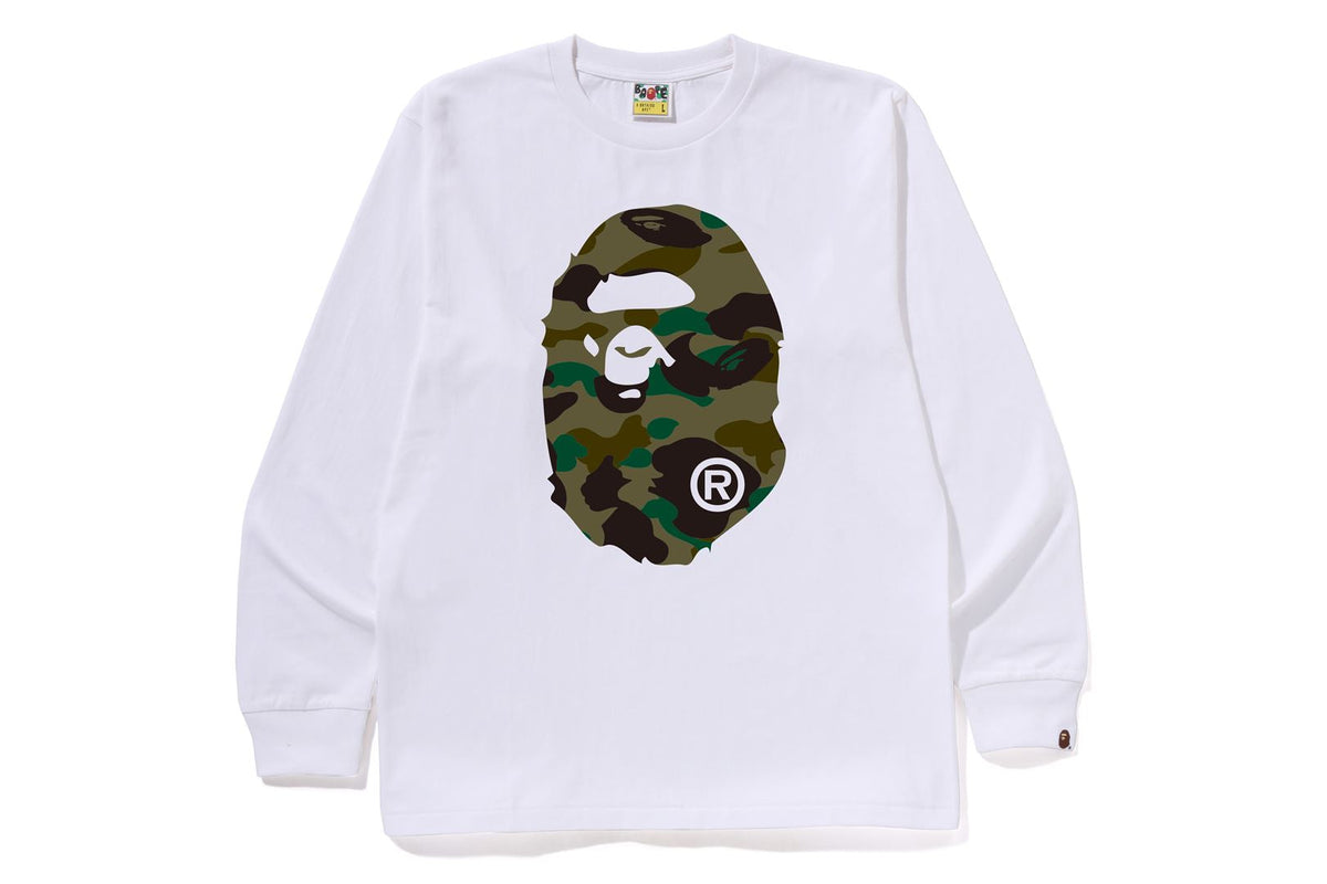 BAPE 1ST CAMO BIG APE HEAD 長袖T恤