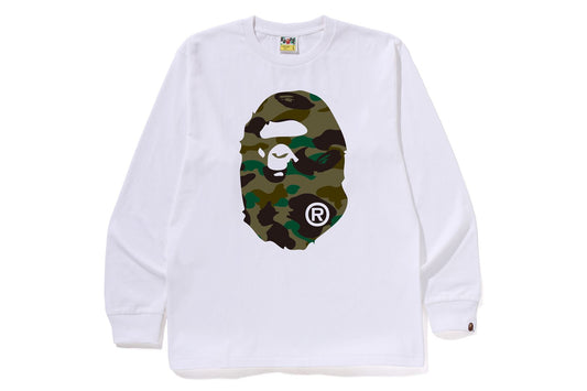 BAPE 1ST CAMO BIG APE HEAD 長袖T恤