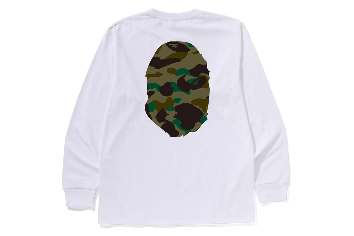 BAPE 1ST CAMO BIG APE HEAD 長袖T恤