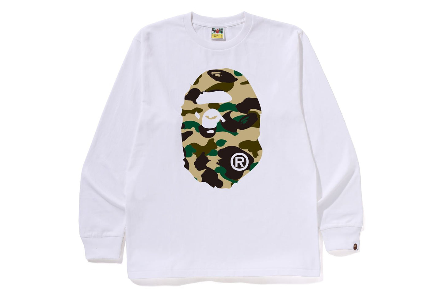 BAPE 1ST CAMO BIG APE HEAD 長袖T恤