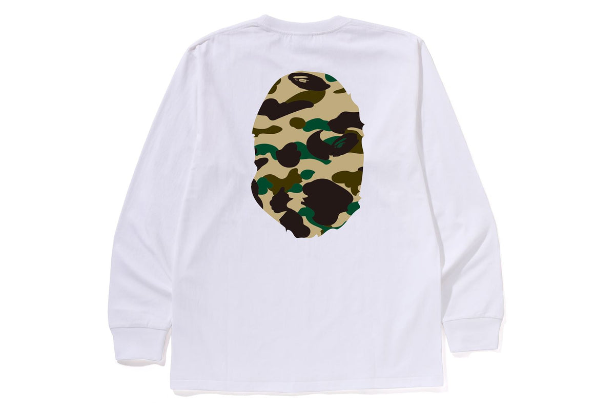 BAPE 1ST CAMO BIG APE HEAD 長袖T恤