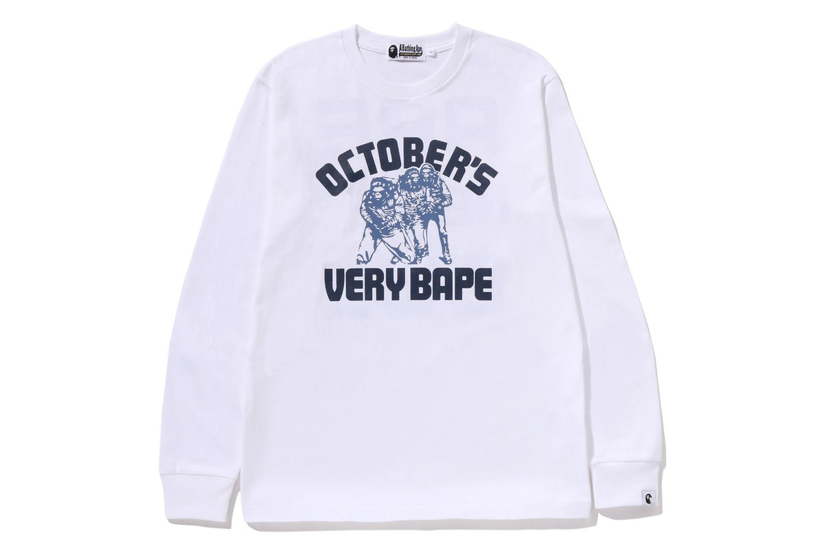 BAPE X OVO 大學長袖T恤