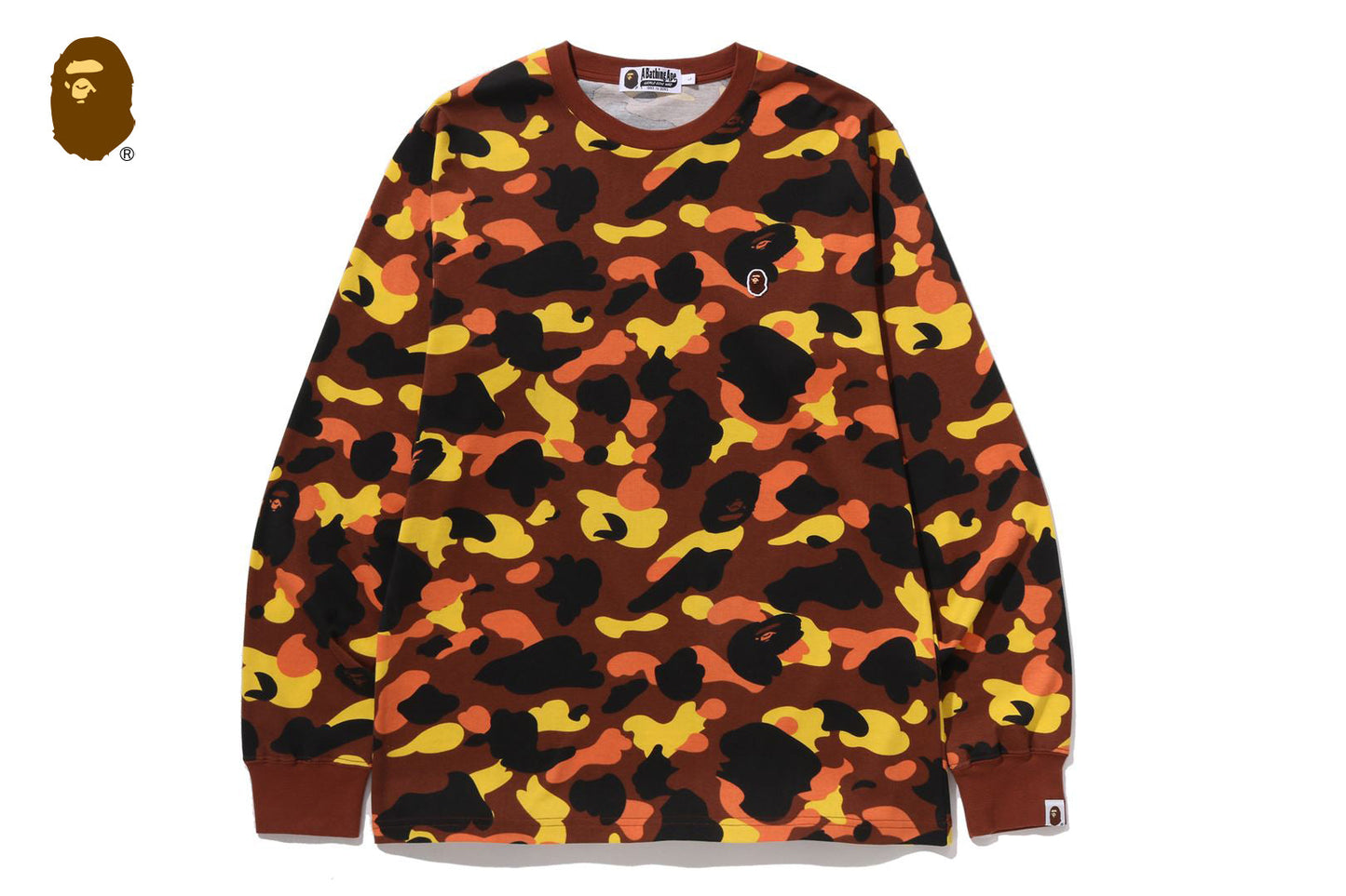 BAPE 1ST CAMO ONE POINT LS TEE