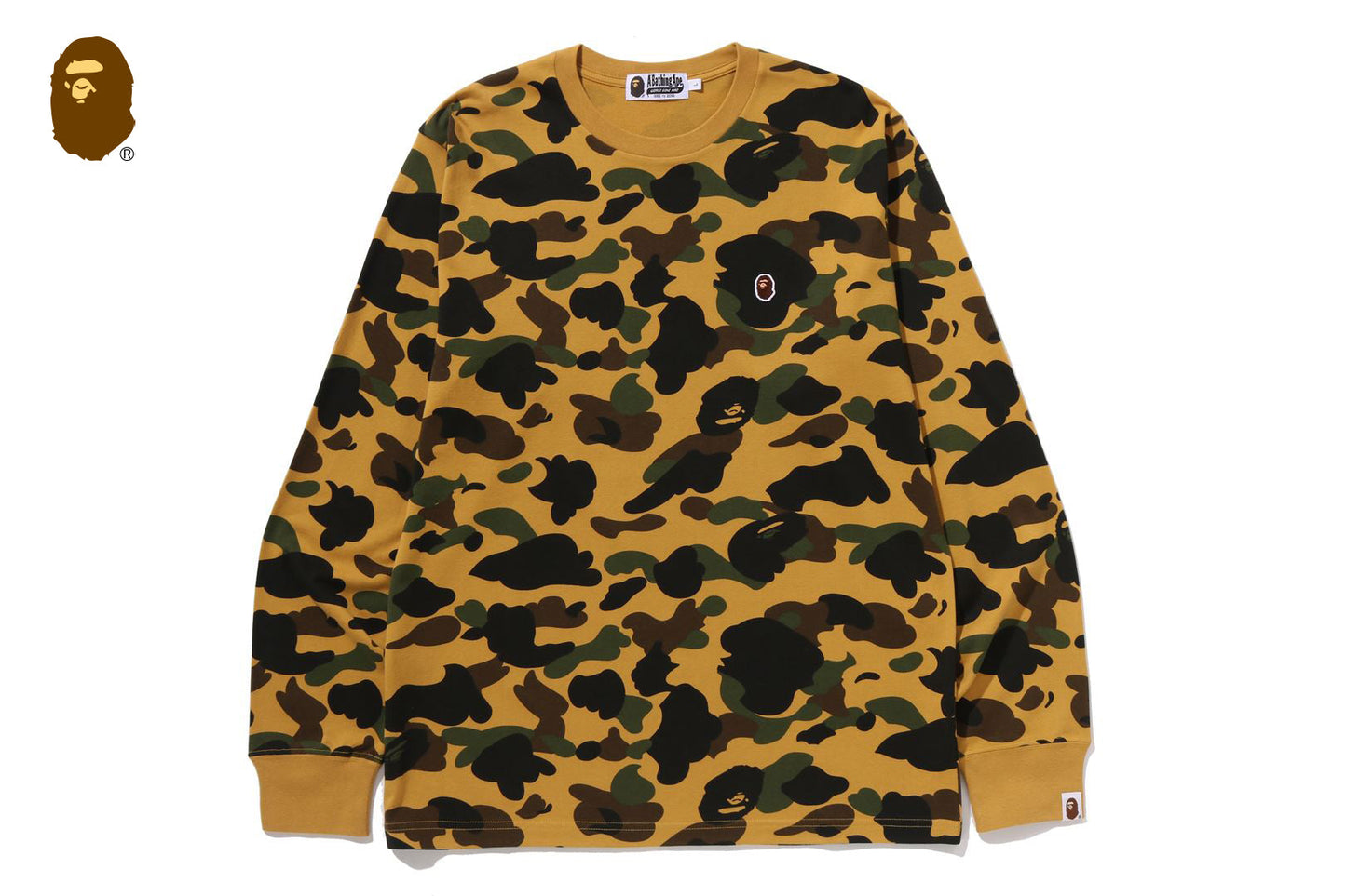 BAPE 1ST CAMO ONE POINT LS TEE