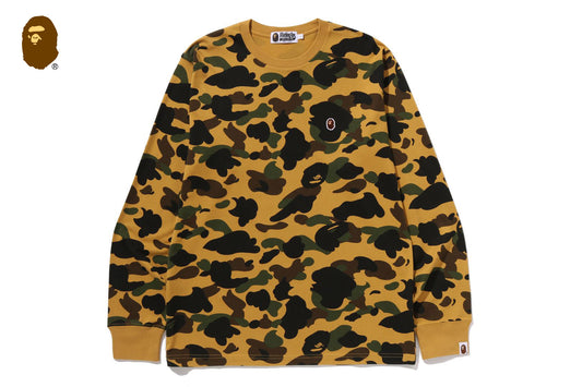 BAPE 1ST CAMO ONE POINT LS TEE