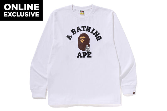 BAPE GO APE POINTER COLLEGE TEE LS TEE BAPEC