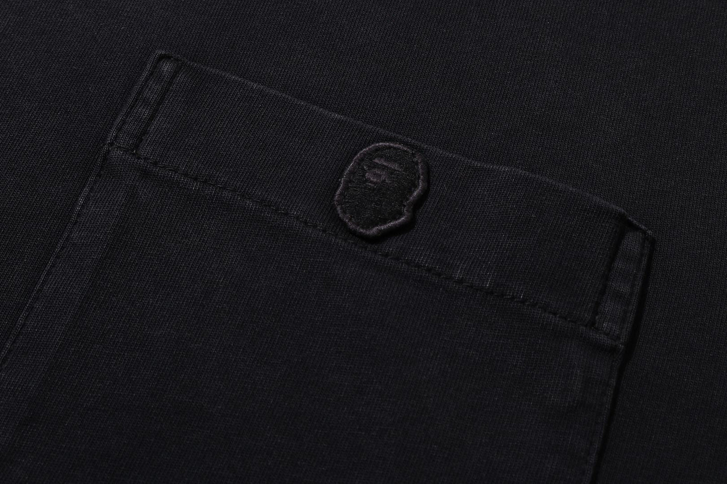 BAPE GARMENT DYE ONE POINT RELAXED FIT POCKET LS TEE