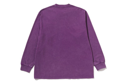 BAPE GARMENT DYE ONE POINT RELAXED FIT POCKET LS TEE