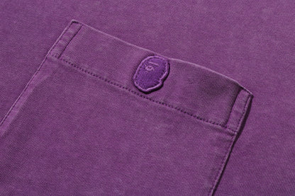 BAPE GARMENT DYE ONE POINT RELAXED FIT POCKET LS TEE