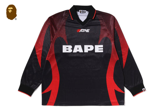 BAPE APE FLAME MONOGRAM JACQUARD LOGO 寬鬆版足球球衣