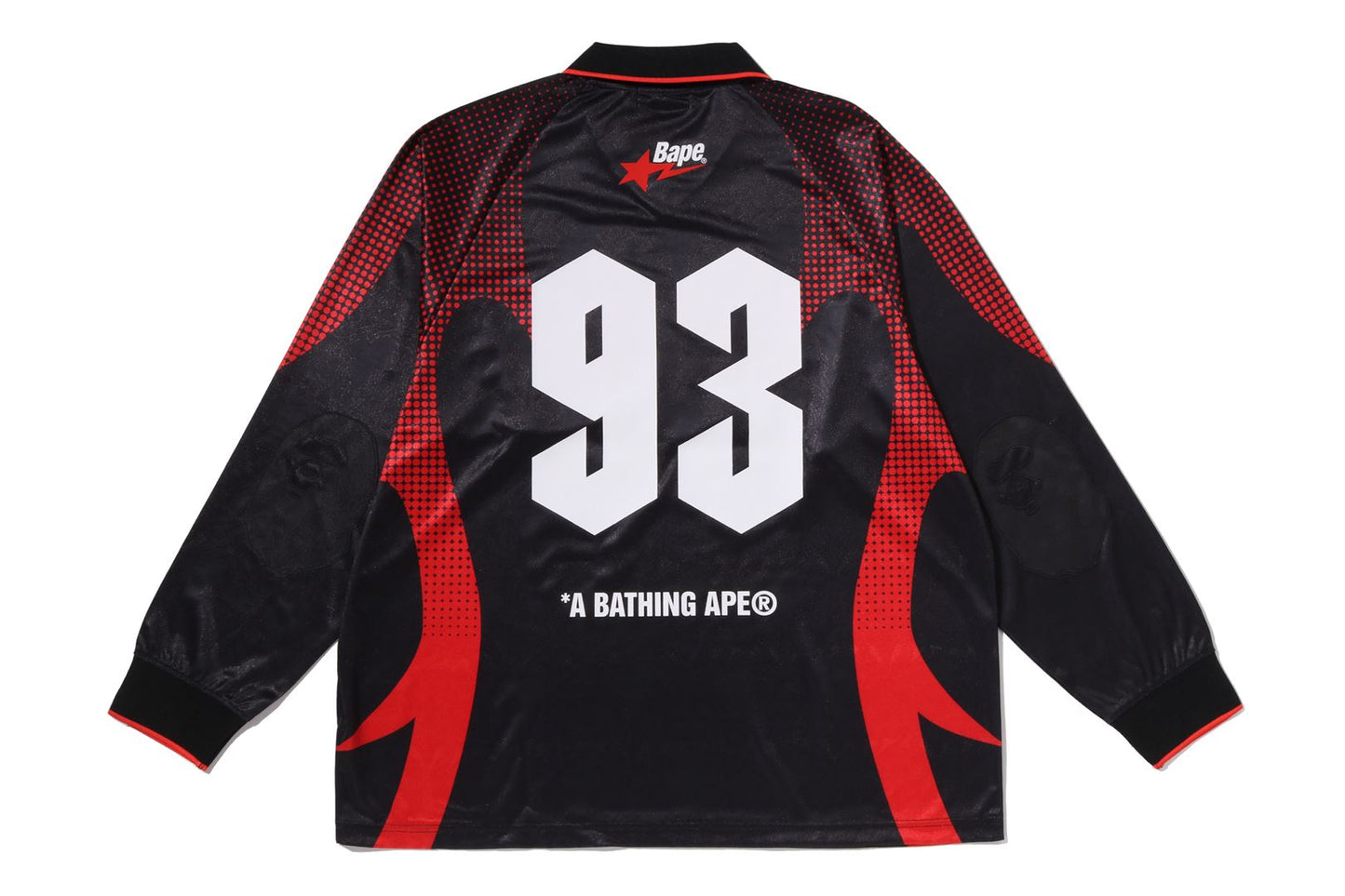 BAPE APE FLAME MONOGRAM JACQUARD LOGO 寬鬆版足球球衣