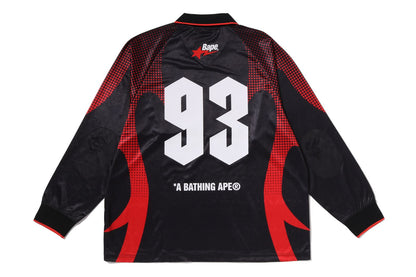 BAPE APE FLAME MONOGRAM JACQUARD LOGO 寬鬆版足球球衣