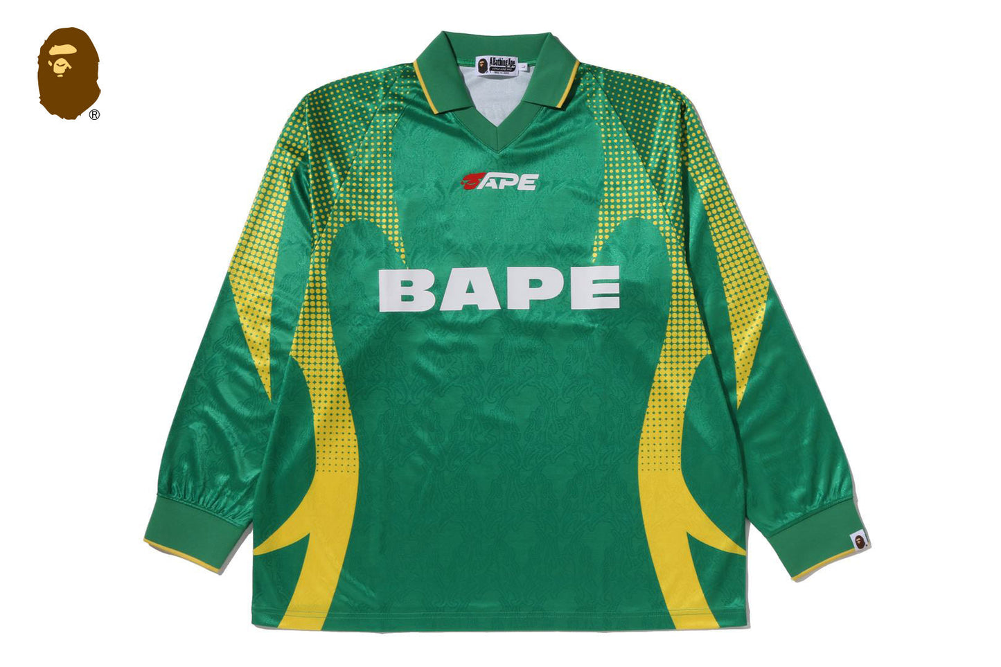 BAPE APE FLAME MONOGRAM JACQUARD LOGO 寬鬆版足球球衣