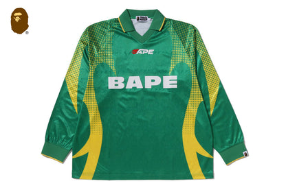 BAPE APE FLAME MONOGRAM JACQUARD LOGO 寬鬆版足球球衣