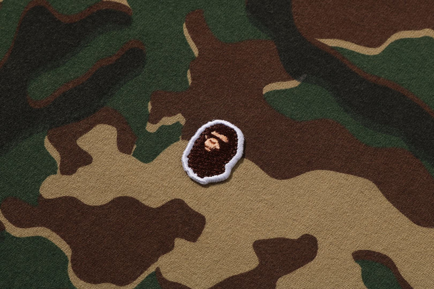 BAPE GLITCH WOODLAND CAMO ONE POINT RELAXED FIT LS TEE