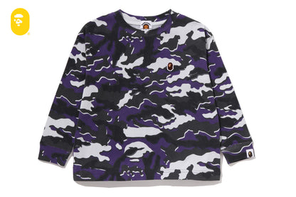 BAPE GLITCH WOODLAND CAMO ONE POINT RELAXED FIT LS TEE
