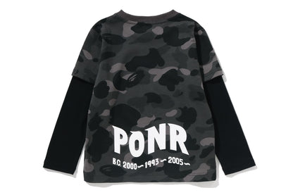 BAPE 彩色迷彩鯊魚層次長袖T恤