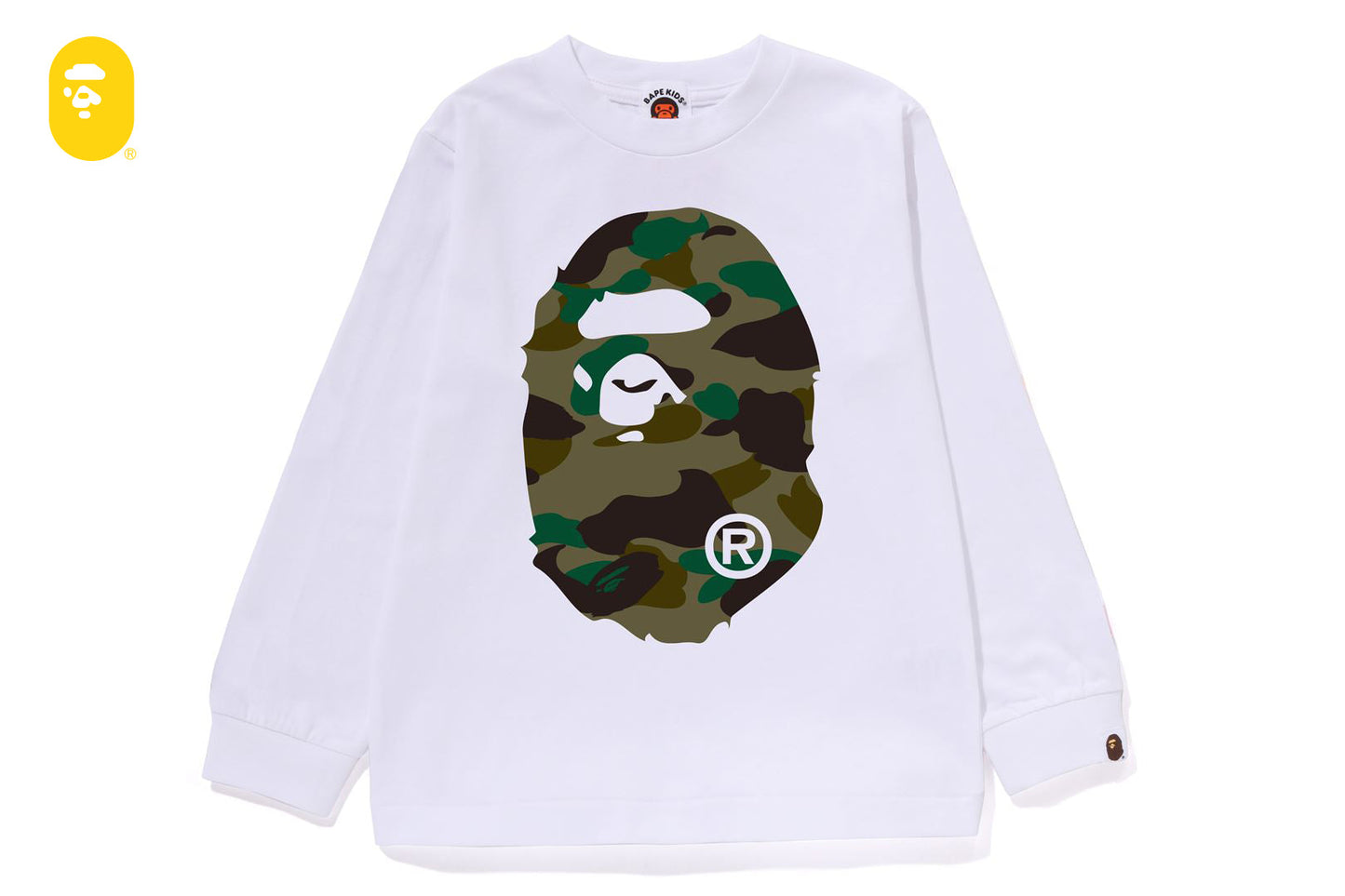 BAPE 1ST CAMO BIG APE HEAD 長袖T恤