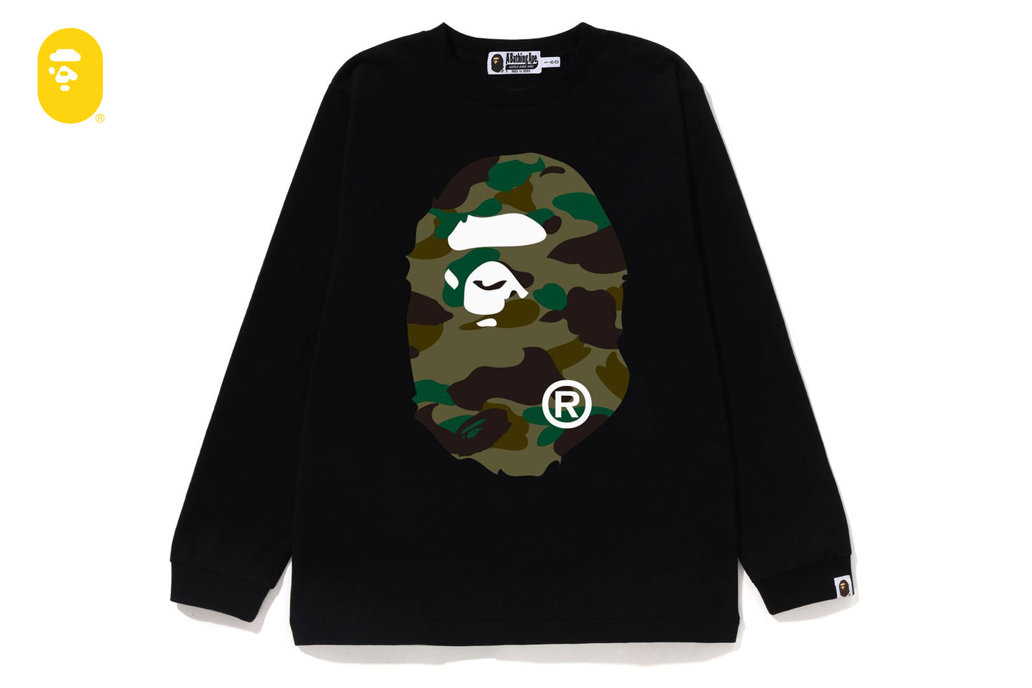 BAPE 1ST CAMO BIG APE HEAD 長袖T恤