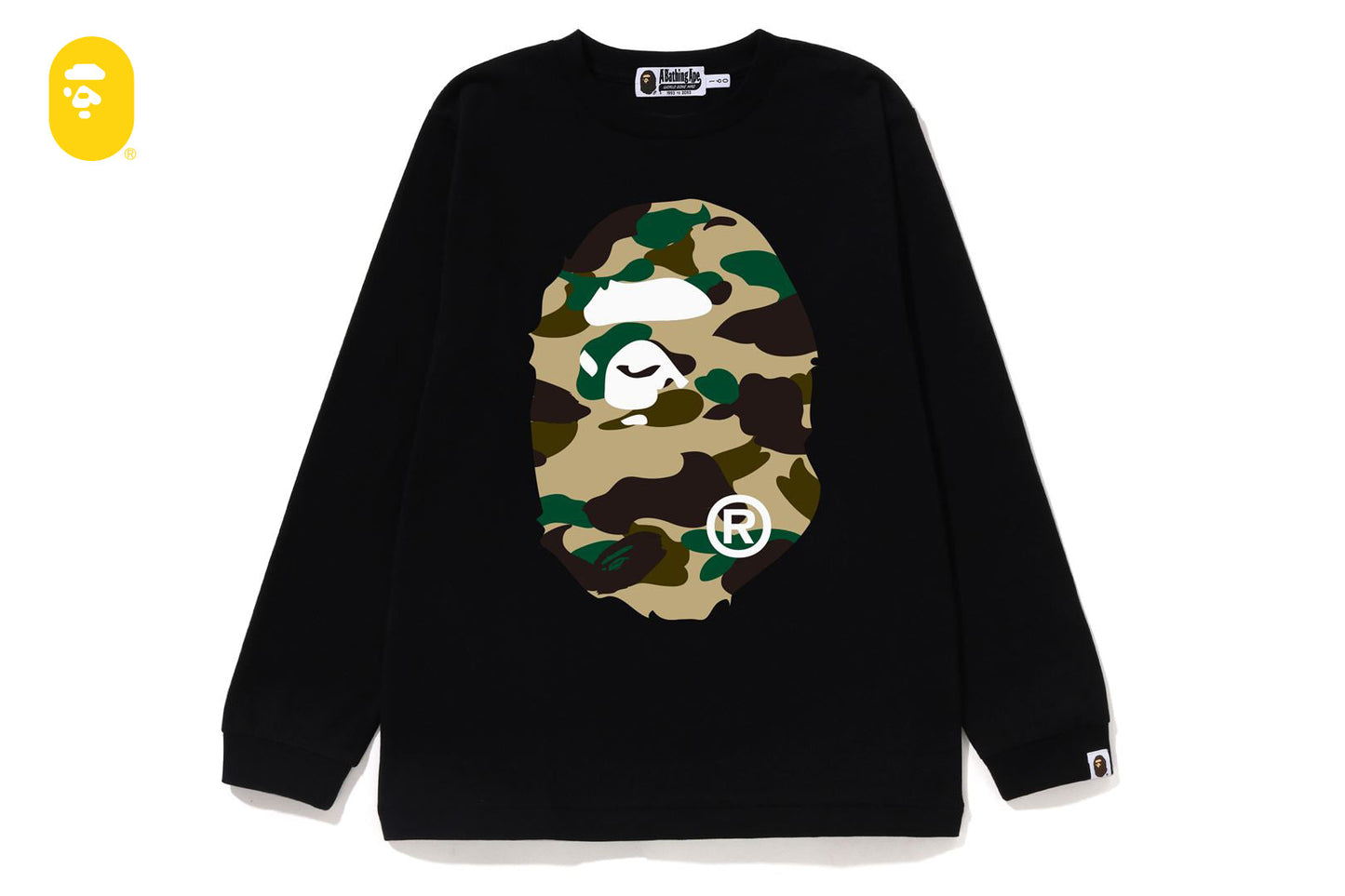 BAPE 1ST CAMO BIG APE HEAD 長袖T恤