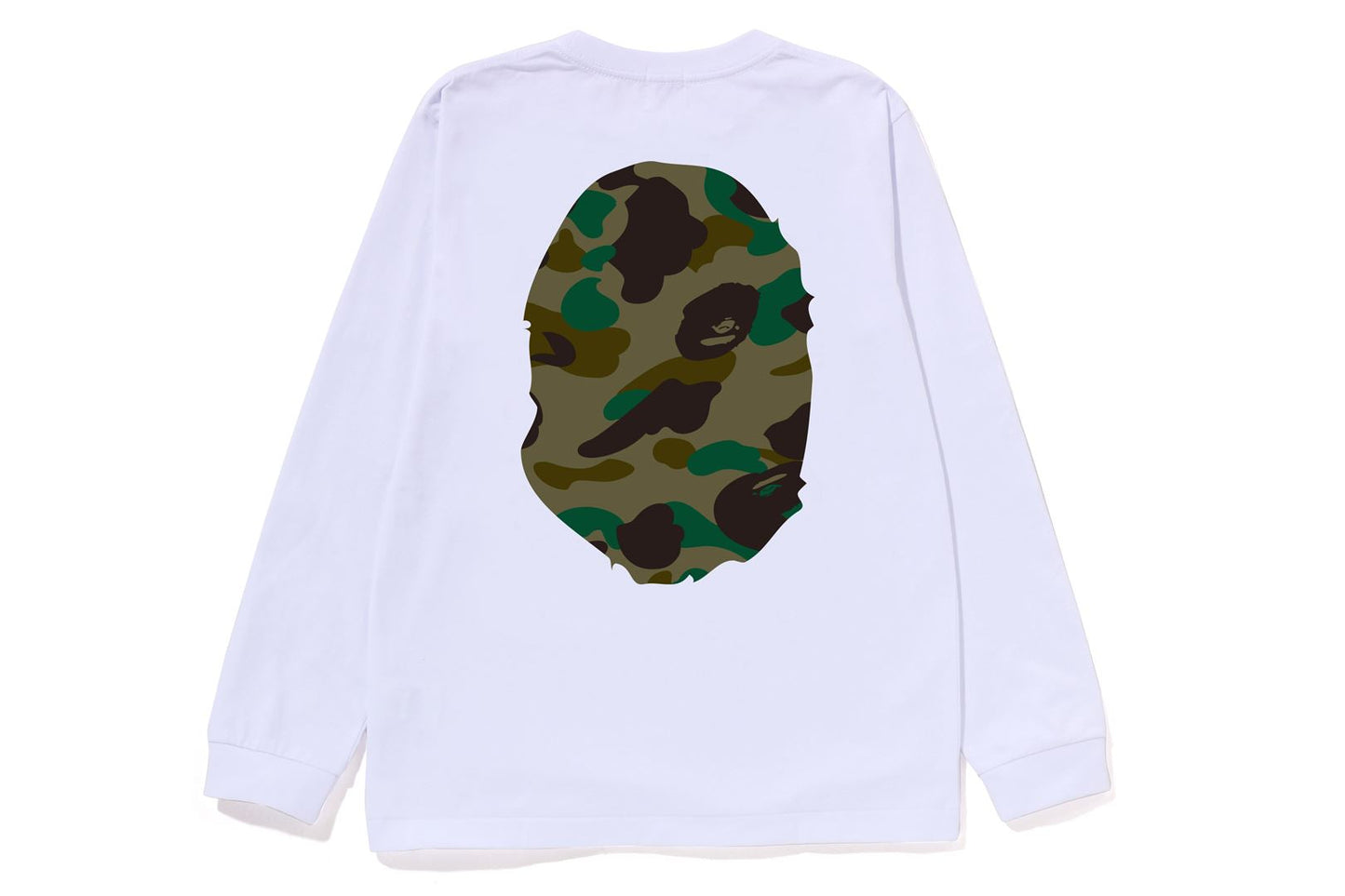 BAPE 1ST CAMO BIG APE HEAD 長袖T恤