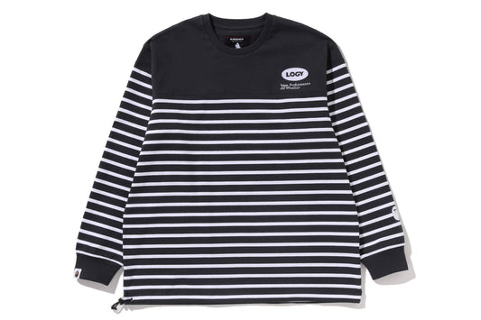 BAPE BY KAZUKI KURAISHI PANEL STRIPE LONG SLEEVES TEE