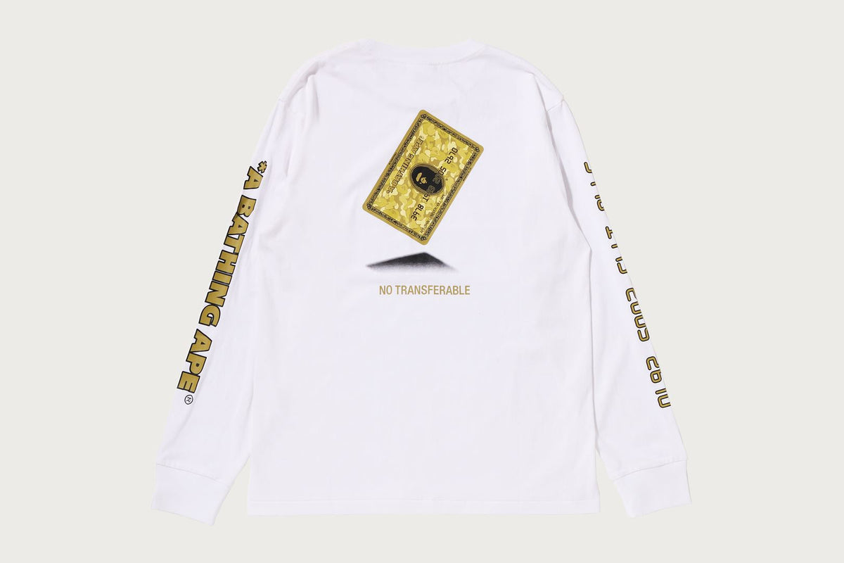 BAPE CARD GRAPHIC 長袖 T恤 BAPEC