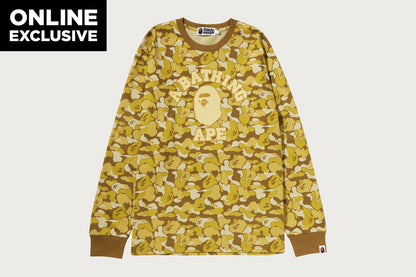 BAPE CARD CAMO COLLEGE 長袖 T恤 BAPEC