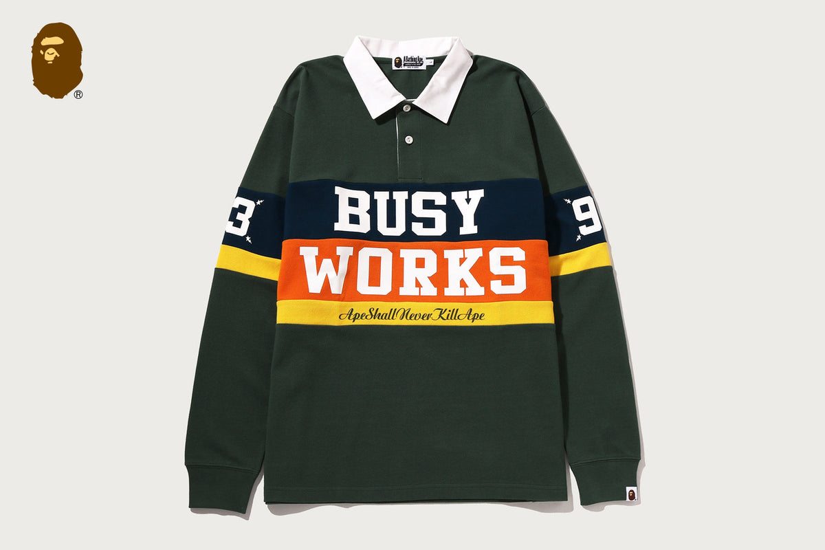 BAPE STRIPED RUGBY SHIRT