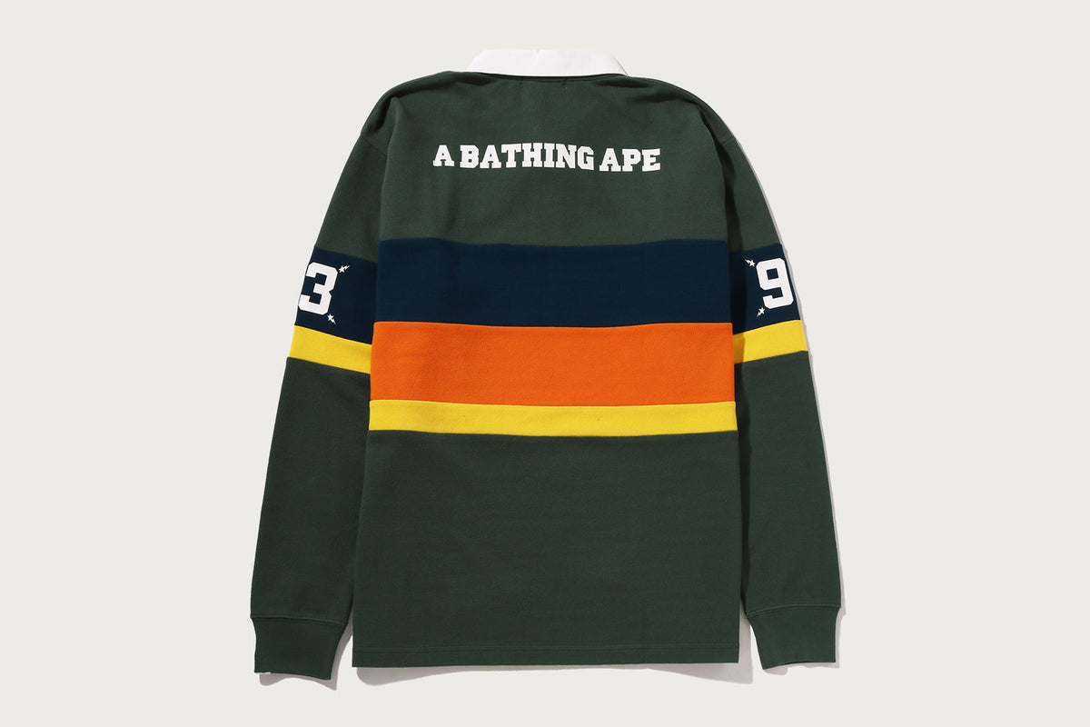 BAPE STRIPED RUGBY SHIRT
