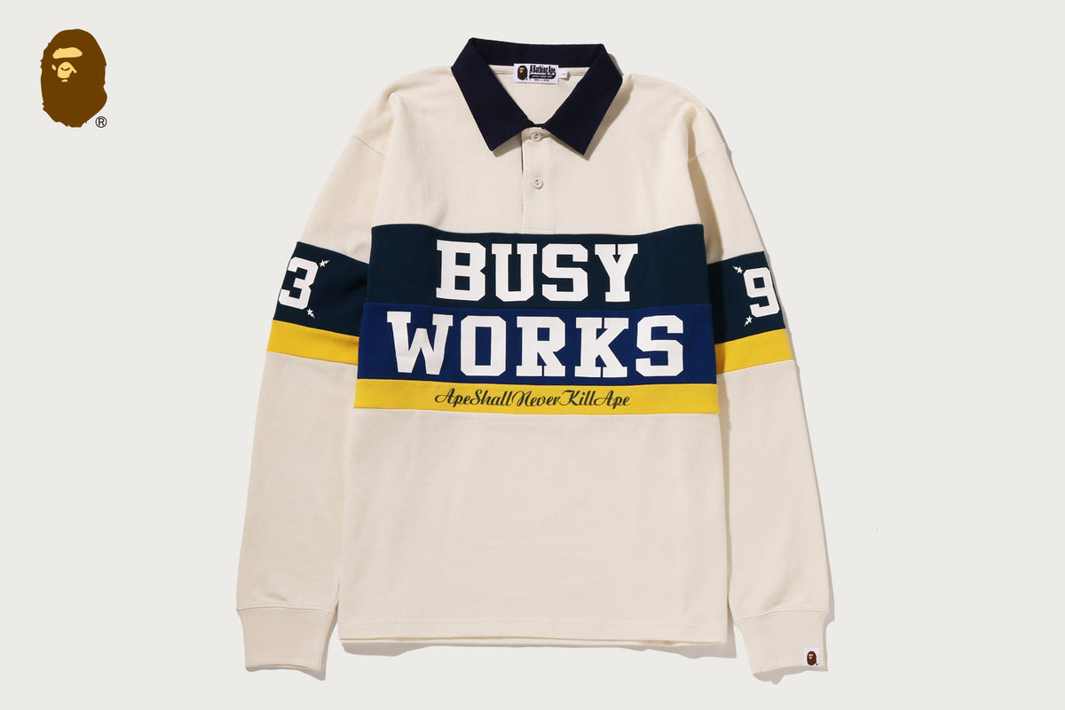 BAPE STRIPED RUGBY SHIRT